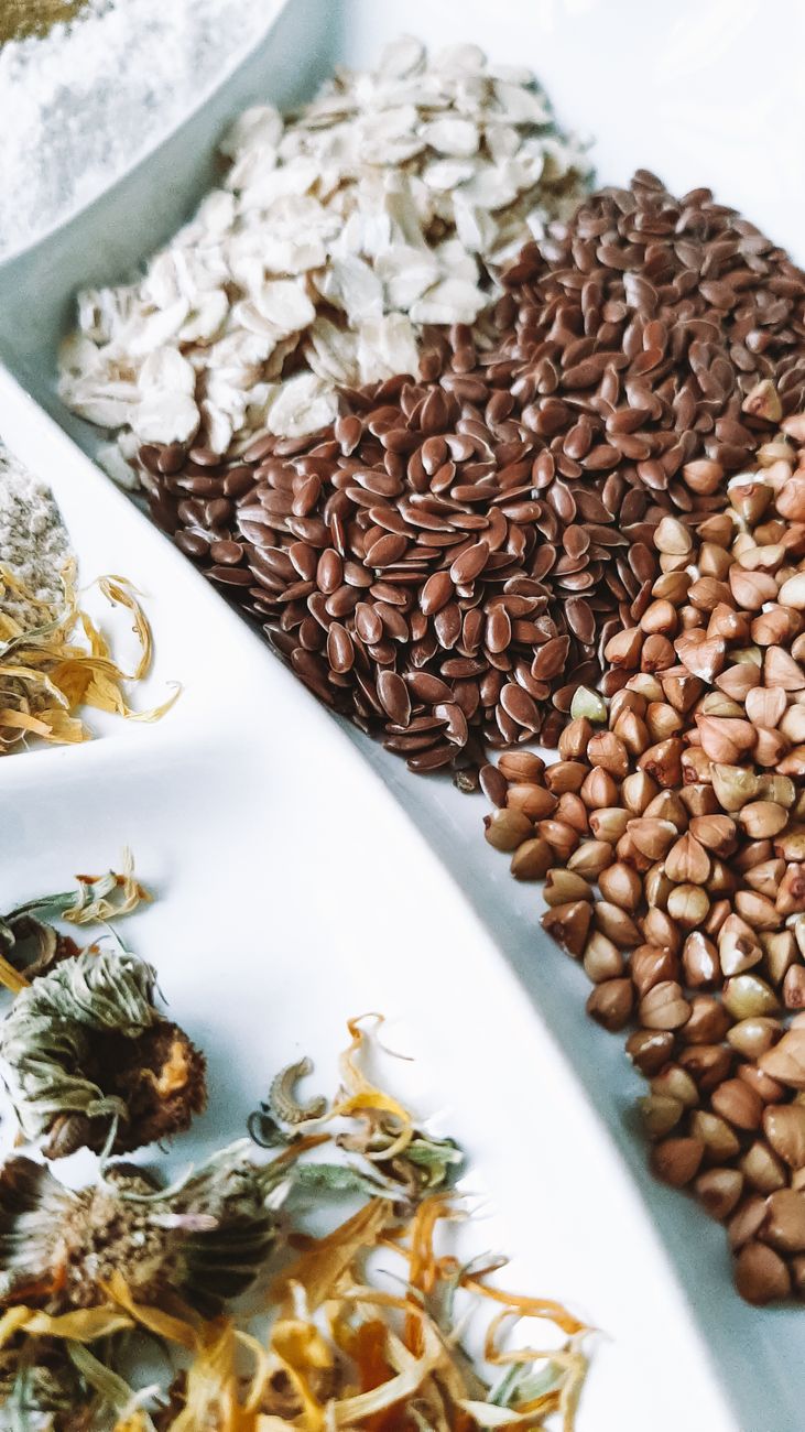 Close-up view of fresh vitamins and biological food elements